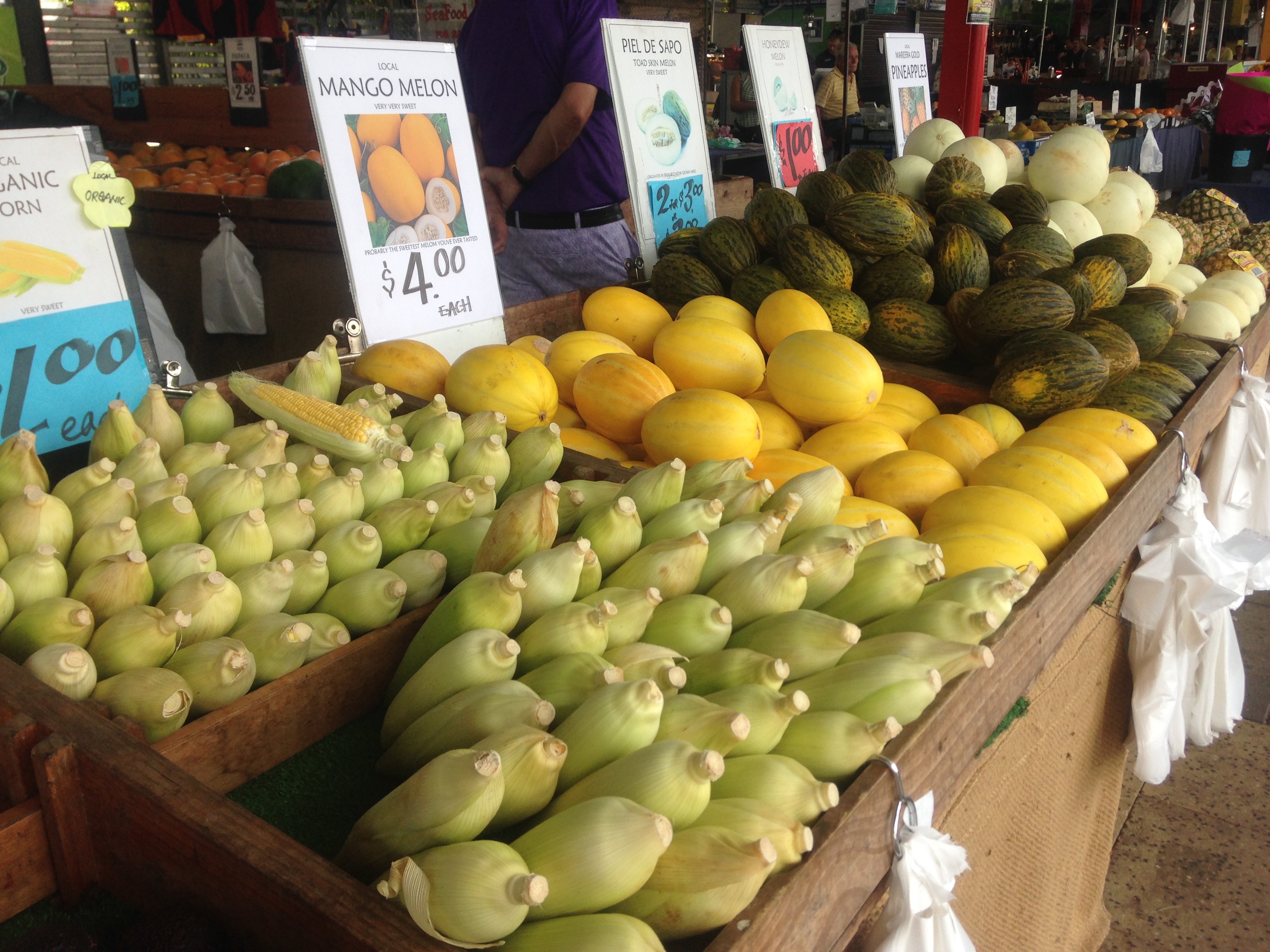 市場の野菜