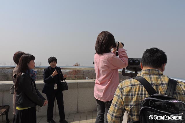 視界が悪く北朝鮮はうっすら！ちょっと残念！