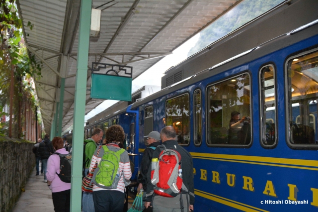 マチュピチュ駅のプラットフォーム