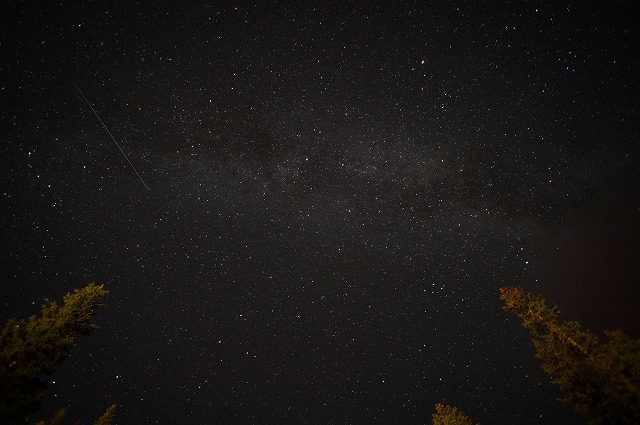 流れ星も見えました