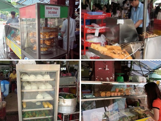 たくさんの種類のベトナム料理。様々な香りが食欲をそそる