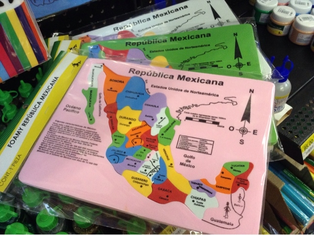ウレタン製のメキシコ地図パズル、$44