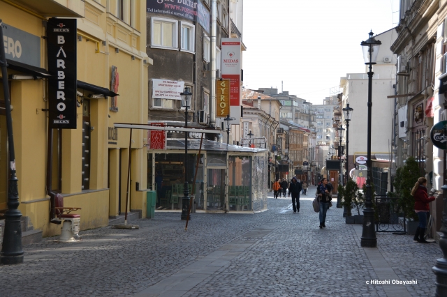 歴史を物語るブカレスト旧市街地