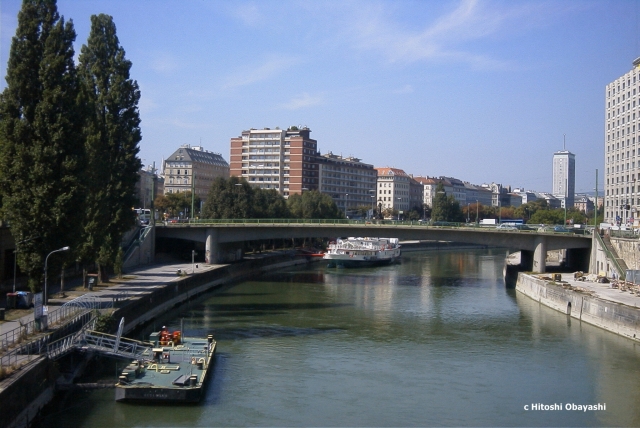 ウィーンを流れるドナウ川に繋がる運河