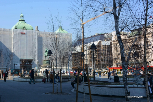 ベオグラードの中心テラジエの共和国広場