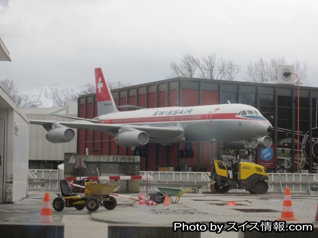 飛行機の展示