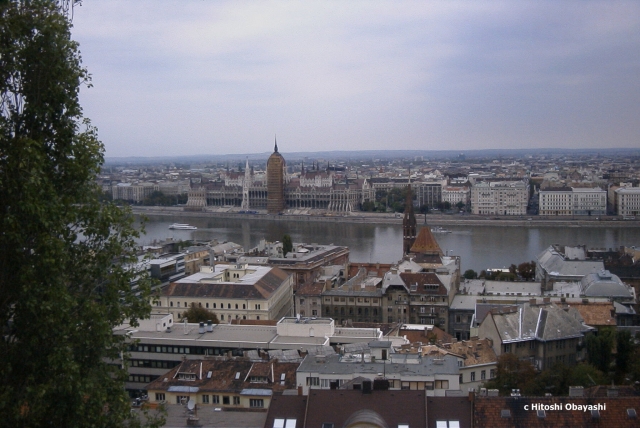 王宮の丘から眺めるブダペスト市街とドナウ川