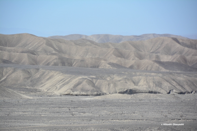 アンデスの土砂が浸食されてできたパルパの山並み