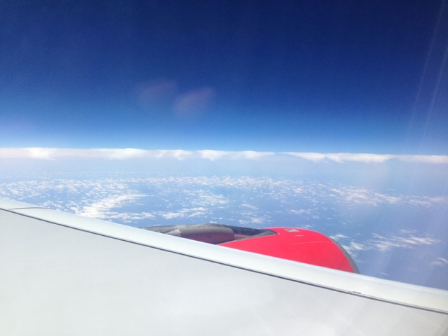 タイ・エアアジアX　機内からの眺め