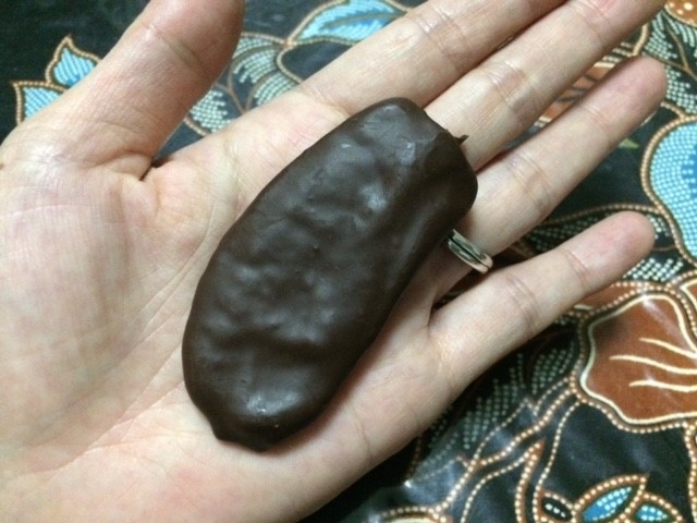 手のひらサイズのチョコバナナ