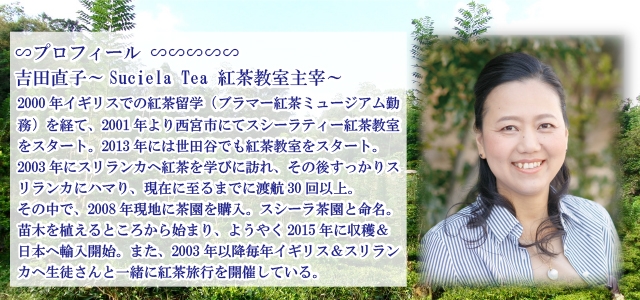 吉田直子Suciela Tea紅茶教室プロフィール