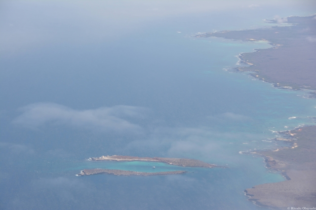 上空から見るガラパゴス諸島