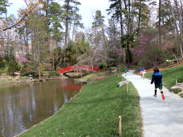 Kids at Sarah P Duke Gardens