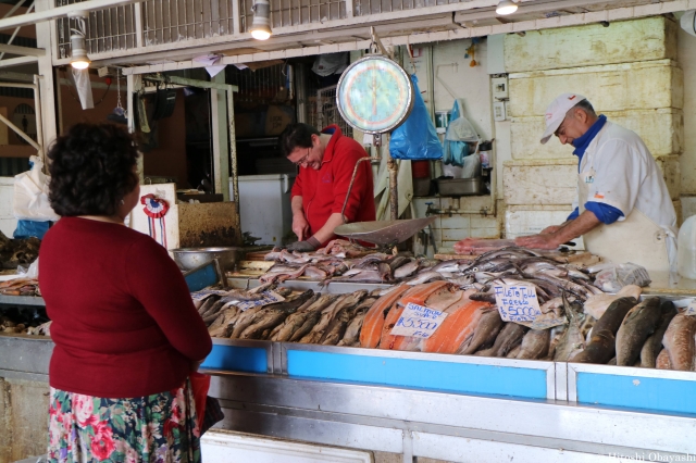 メルカド・セントラルの魚介類売場