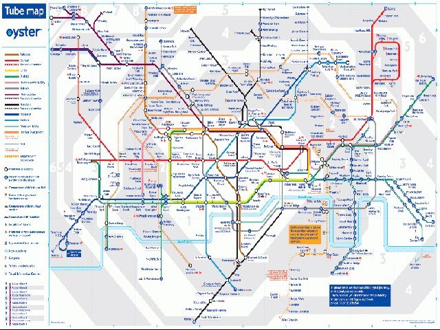 1) London Tube Map
