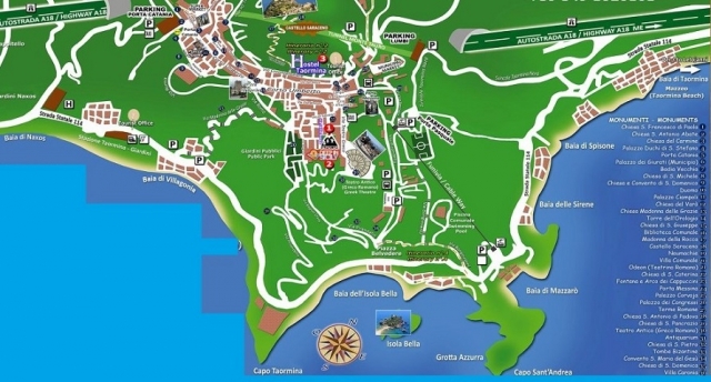 map of taorimina