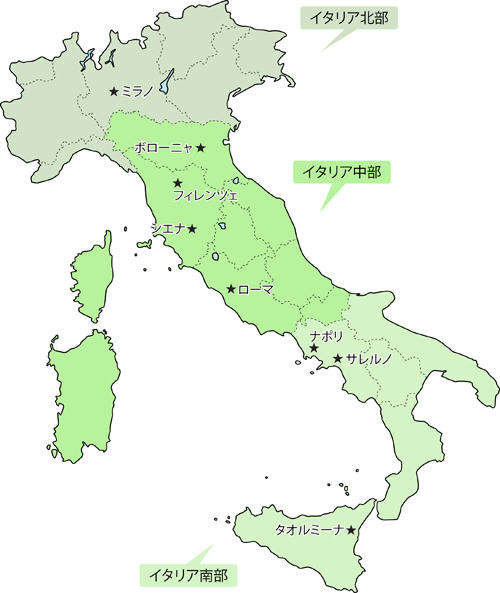 イタリア地図