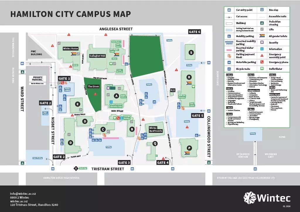 Wintec City Campus Map