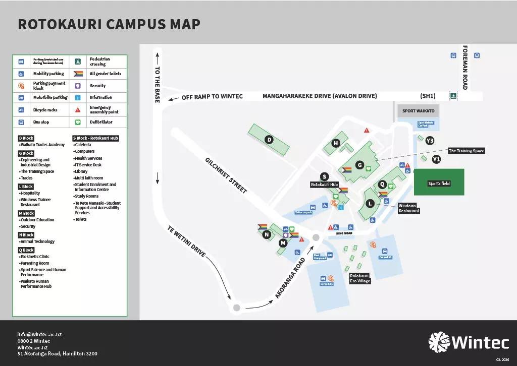 Wintec Rotokauri Campus Map